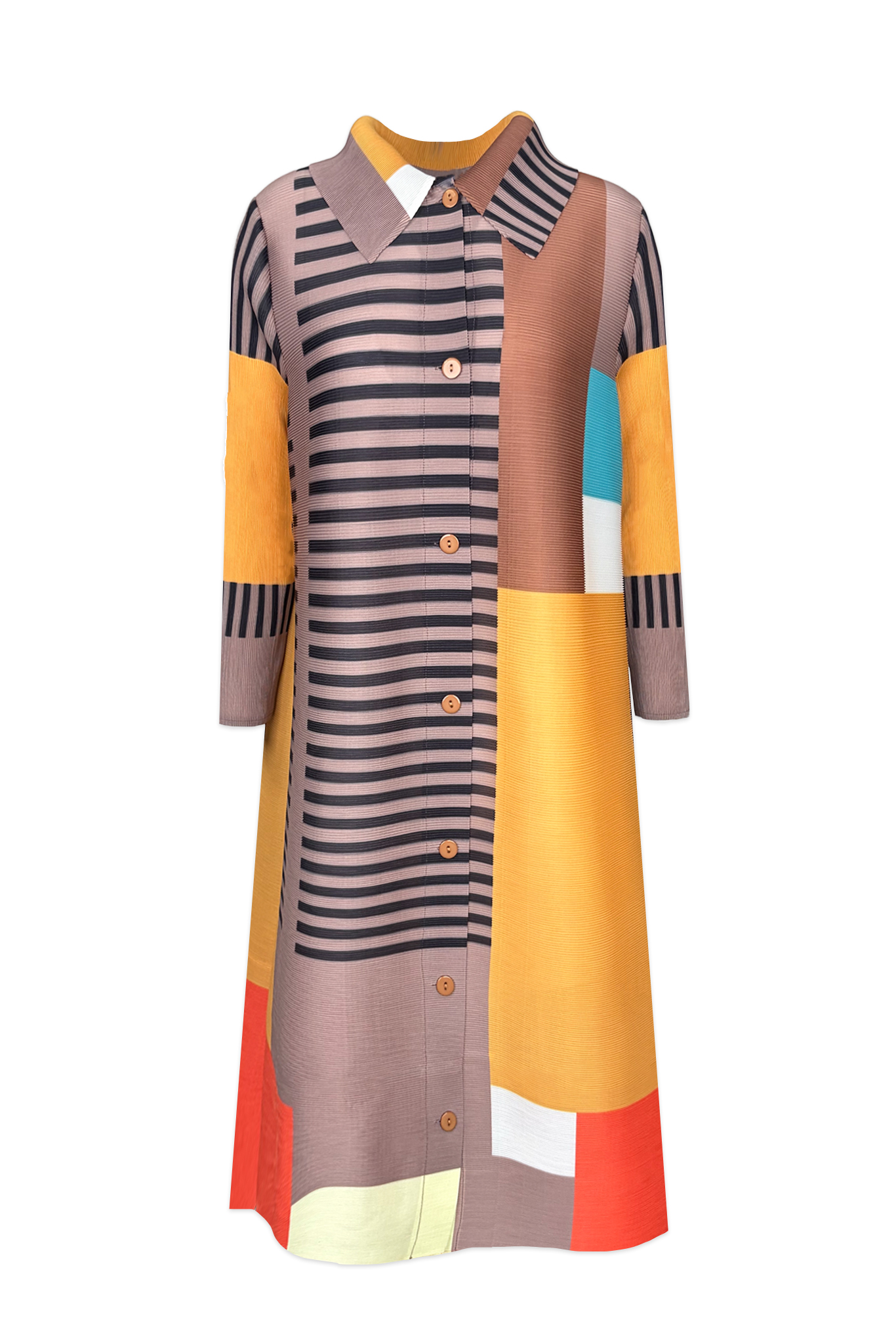 Freya Mondrian Jacket/Dress Latte Mix - Image 2