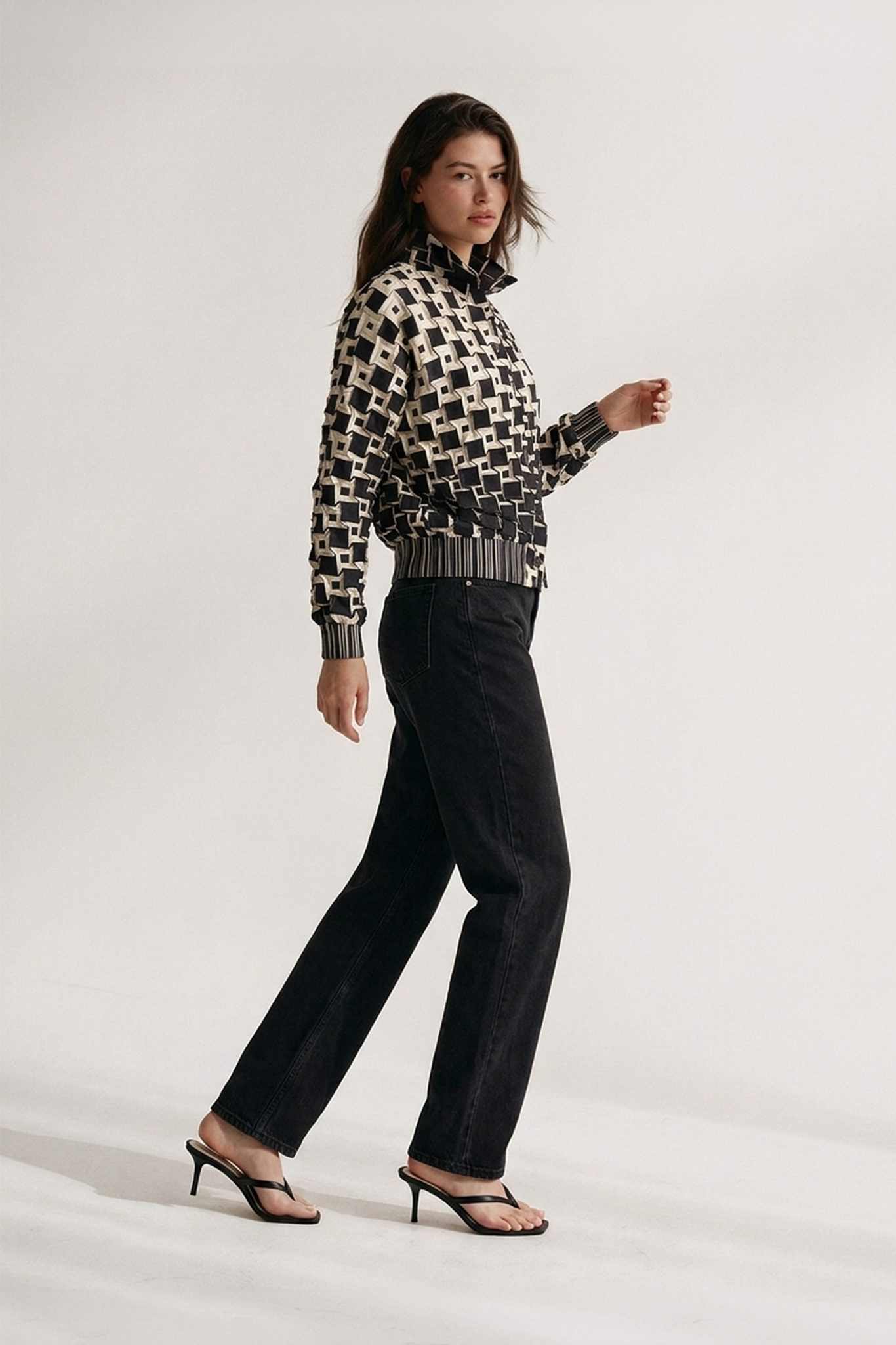 Zamora Textured Jacket Black - Image 4