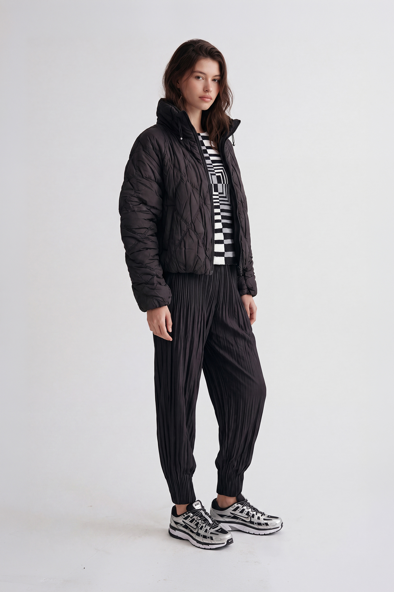 Cloudia Puff Zip Up Jacket Black - Image 4